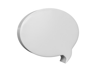 Speech balloon isolated on white background with path.