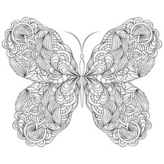 Naklejki  abstrakcyjny motyl na białym tle