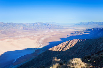 Naklejka na ściany i meble View from the mounain over Death Valley panorama