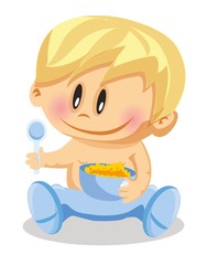 Vector illustration of baby boy