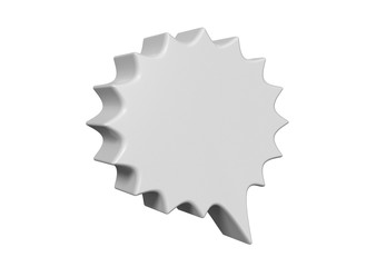 Speech balloon isolated on white background with path.