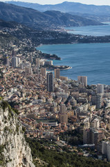 Fototapeta na wymiar Monte-Carlo depuis la Tete de chien - 3