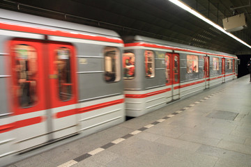 Prague subway station