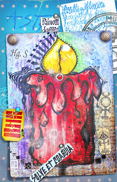Graffiti,collage and esoteric scrapbooks series