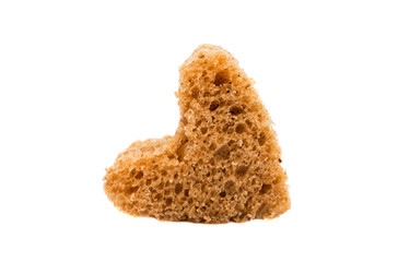 black bread with a heart
