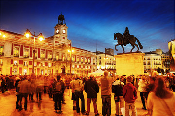 Naklejka premium Madryt, Puerta del Sol