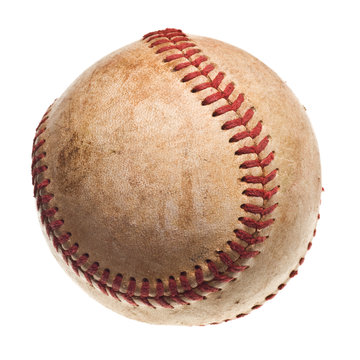 Baseball With Red Stitching