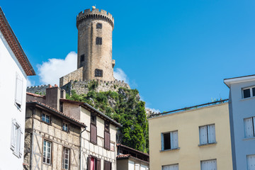Fototapeta na wymiar Chateau de Foix castle , France