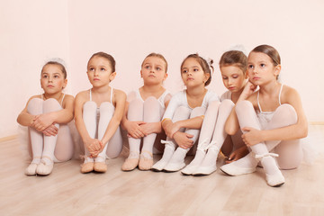 Group of six little ballerinas