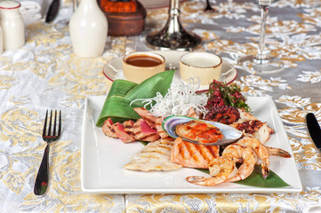 seafood mix dish