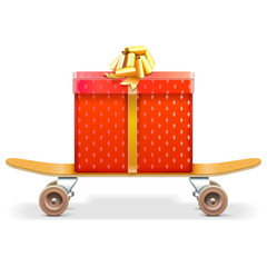 Vector Skateboard with Gift