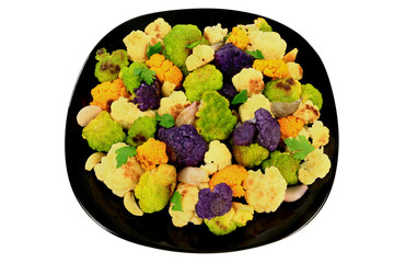 Roasted multicolored Cauliflower