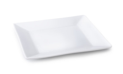 White square plate