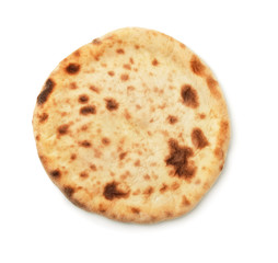 Top view of baked flatbread