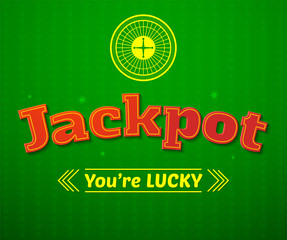 Jackpot logo, game vector illustration
