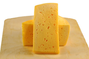 Yellow cheese photographed