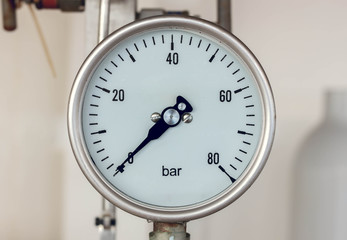 Pressure gauge and blur background.