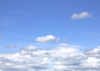 blue sky background.