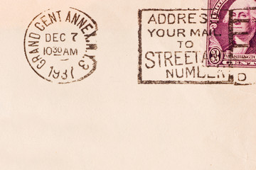 Vintage yellowed envelope