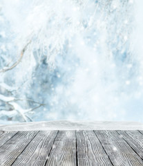Abstract blur winter background