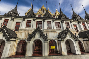 Fototapeta na wymiar Wat Ratchanaddaram and Loha Prasat Metal Palace in Bangkok ,Thai