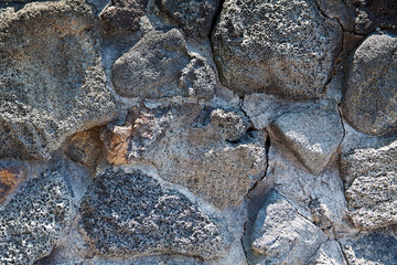 hawaiian lava rock wall