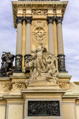 Fototapeta na wymiar King Alfonso XII Monument (1922) in Retiro Park, Madrid. Spain.