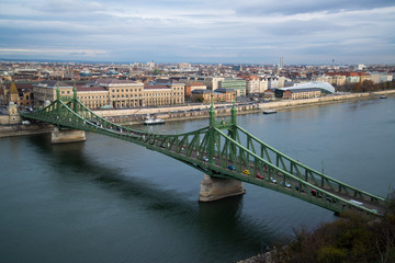 Fototapeta na wymiar Liberty bridge in Budapest, Hungary
