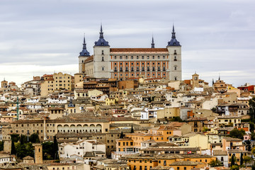 Toledo panorama at sunset. World Heritage Site. Spain. 