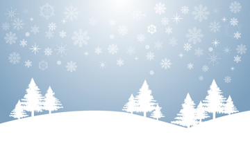 Obraz premium Winter landscape with trees