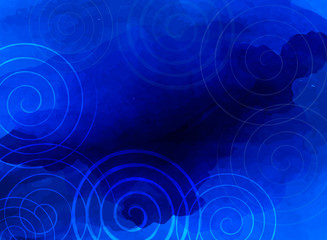 Abstract blue background business presentation.  Artistic watercolor vector