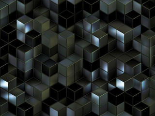 Obraz premium Streszczenie tło kostki 3D