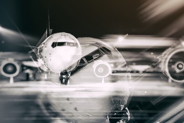 airplane front close-up