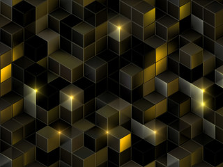 3D cubes abstract background