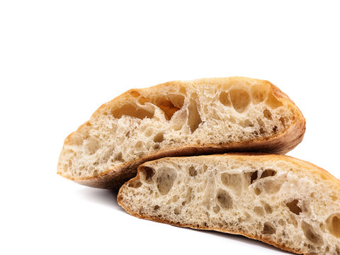 White bread cutted