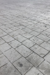 Selective focus cement block background.