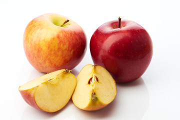 Two apples and two pieces