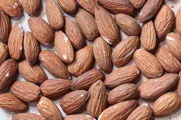 Almonds background macro