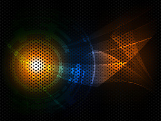 Obraz premium Abstract futuristic digital technology background. Vector illustration