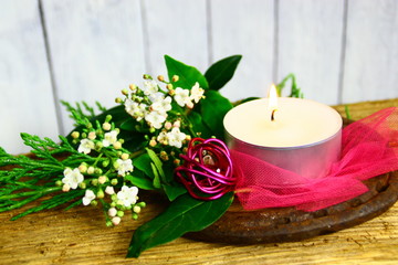 décorations de noël,bougie,ambiance de fête