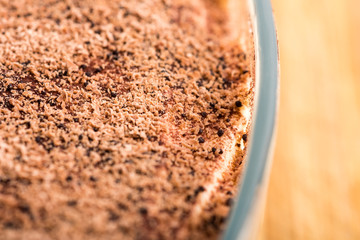 Homemade Tiramisu Cake Close Up
