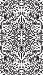 Fototapeta premium Seamless Abstract Tribal Pattern. Hand Drawn Ethnic Texture. Vec