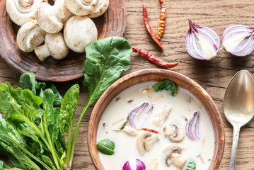 Thai coconut cream soup
