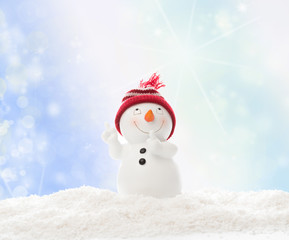 Schneemann mit hintergrund