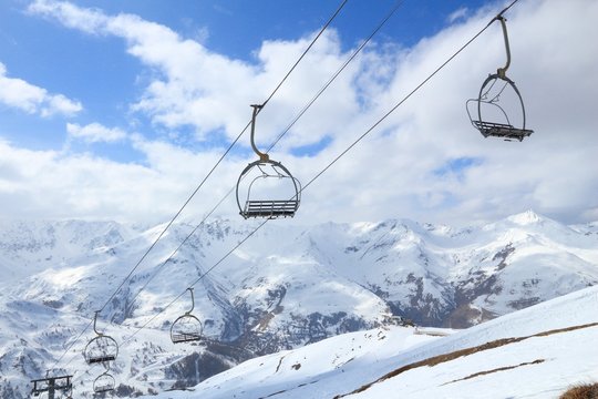 Ski lift in France - Valloire