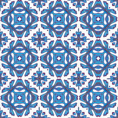 Fototapeta premium Gorgeous seamless patchwork pattern from colorful Moroccan tiles, ornaments. For wallpaper, pattern fills, surface textures