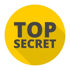 Top Secret icon with long shadow
