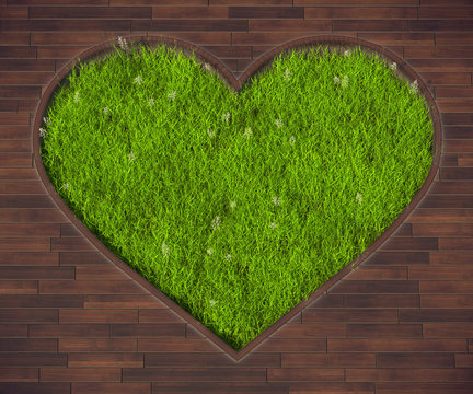 Shaped lawn heart