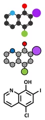Fotobehang Clioquinol (iodochlorhydroxyquin) antifungal and antiprotozoal © molekuul.be