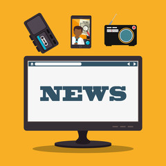 Mass media news graphic 